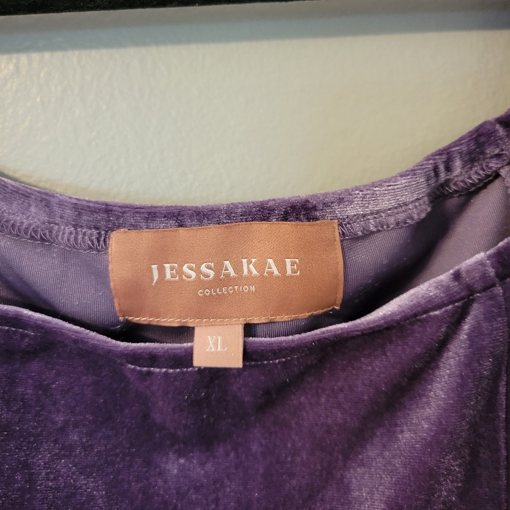 JessaKae Royal Purple Velvet Whimsigoth Dark Fairy Glam Maxi Dress. Size XL - Picture 7 of 10